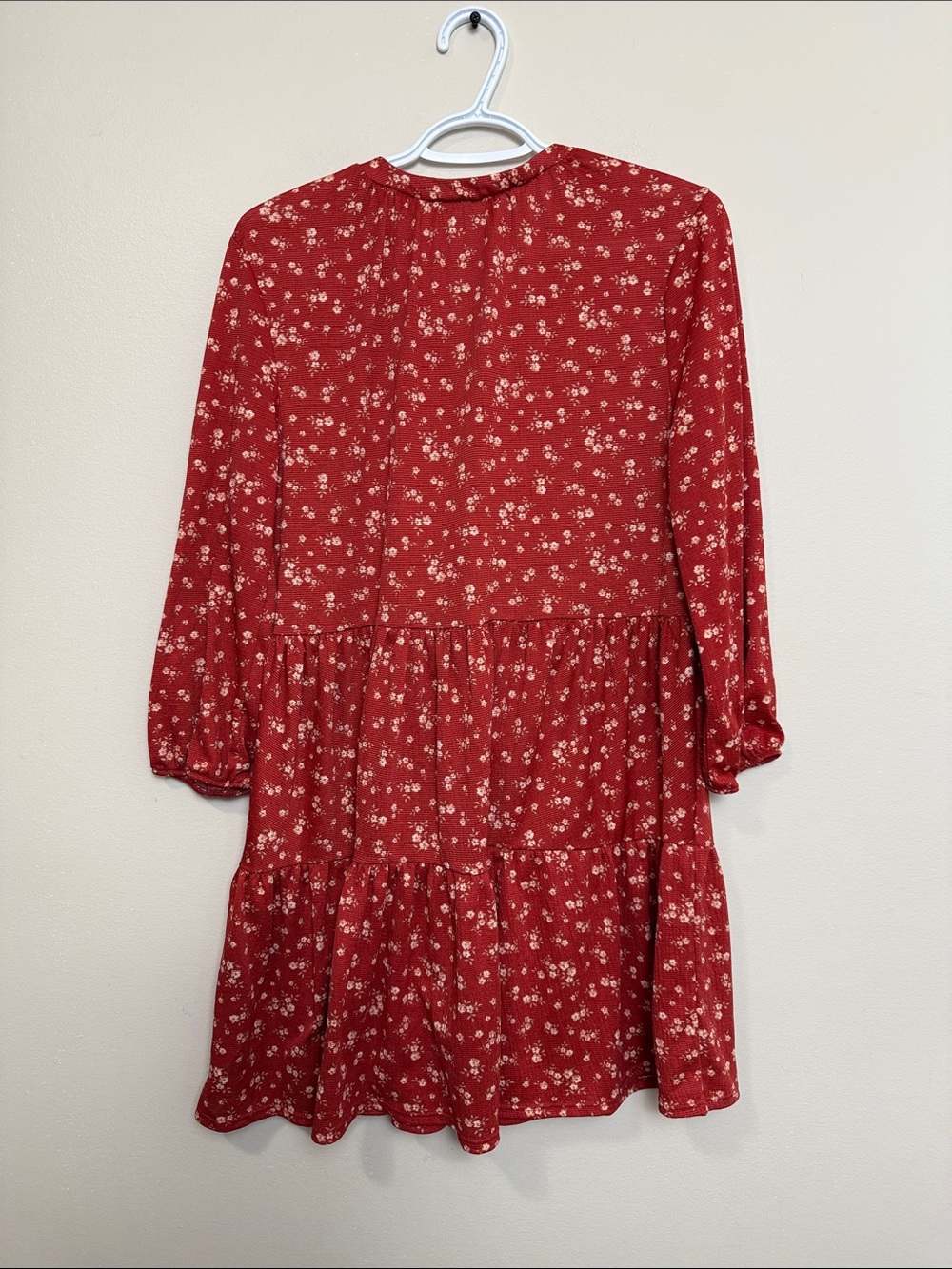 Reitmans Floral Tiered Dress S Long Sleeve Boho Midi - Picture 3 of 8